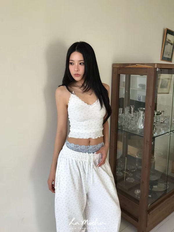 碎花棉質縮口長褲